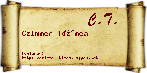 Czimmer Tímea névjegykártya